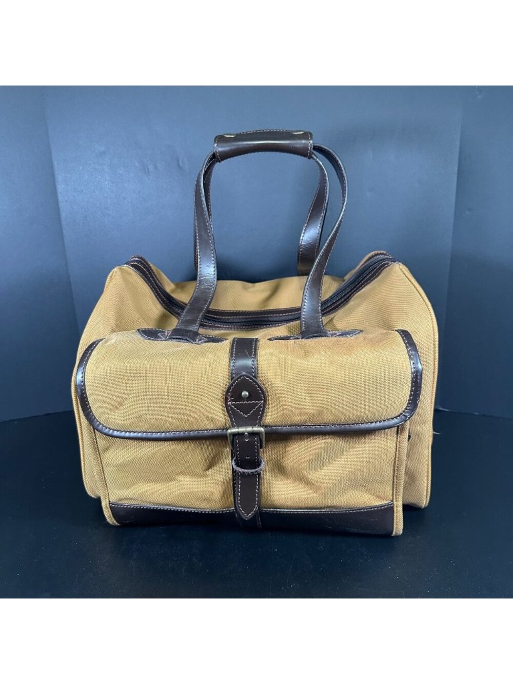 Vintage POLO Ralph Lauren Safari Canvas Leather Travel Bag Weekender Duffle